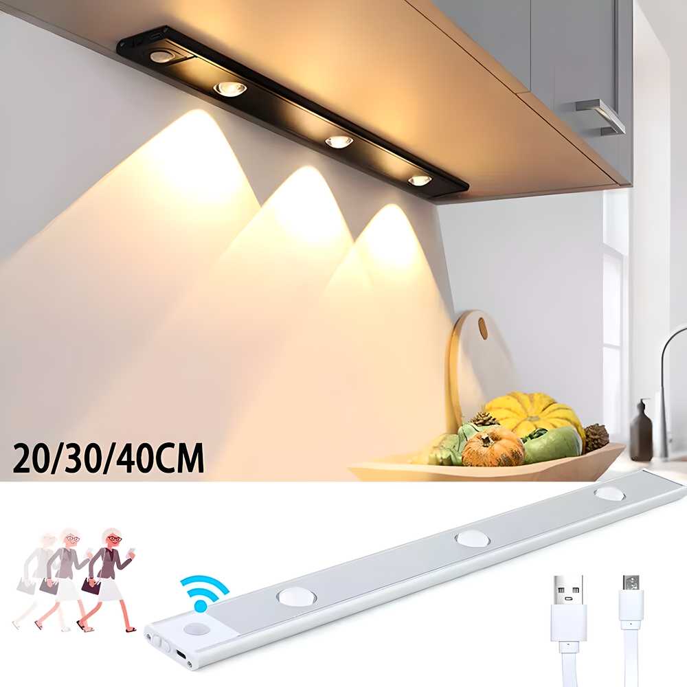 Primestop LED PIR Motion Sensor Cabinet with USB Rechargeble